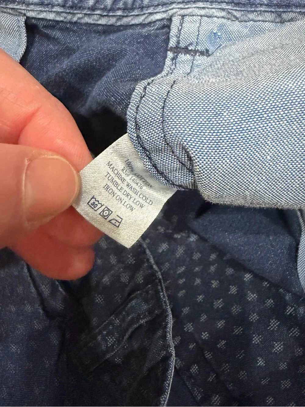 ✨ Faherty All Day Printed Shorts Size 38 Blue 100% Cotton Chino Casual Summer